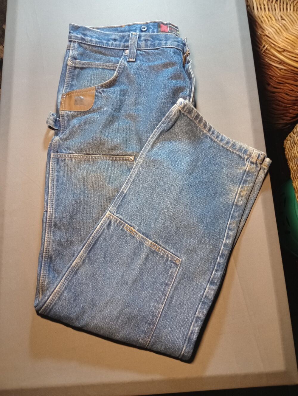 Wrangler Riggs Workwear Distressed Jeans Men's Size 42x34